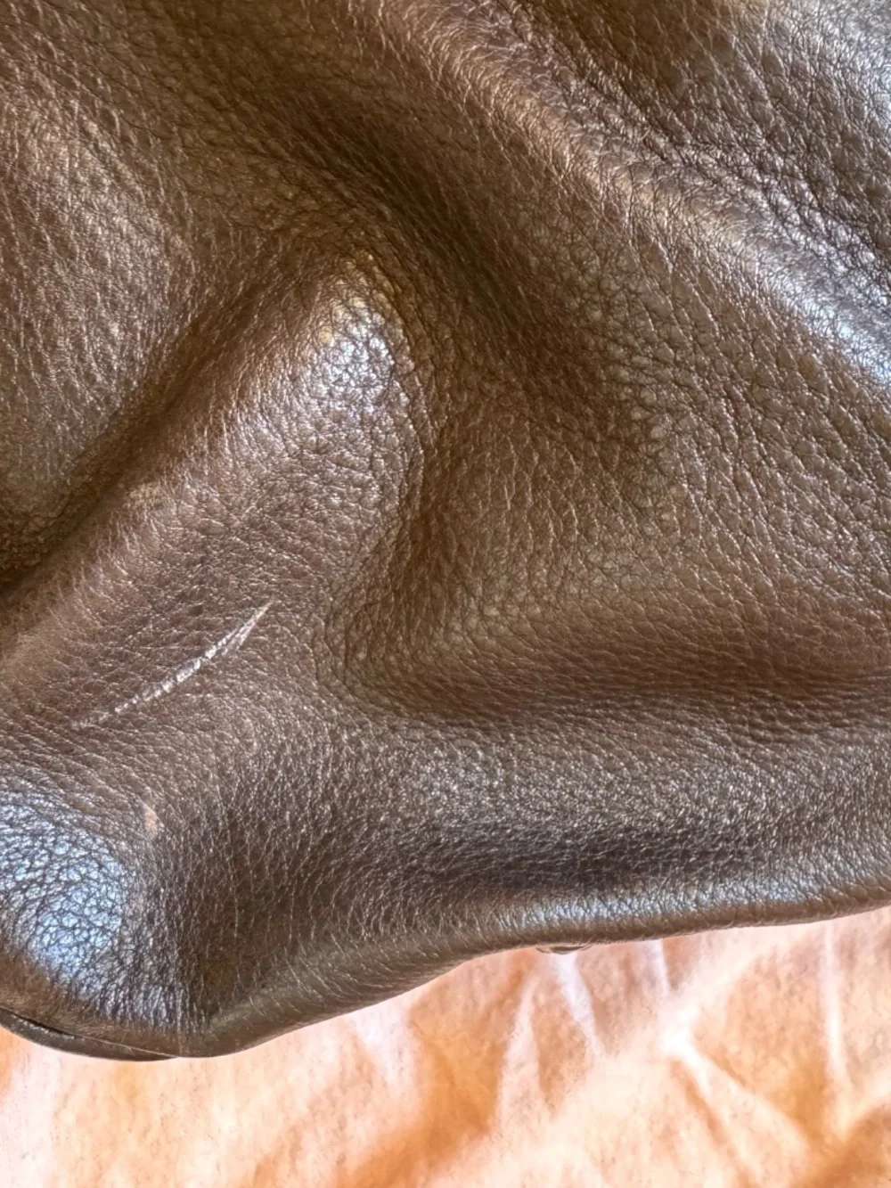 Vintage Y2K Juicy Couture Brown Pebble Leather Large Hobo Bag Silver Charms